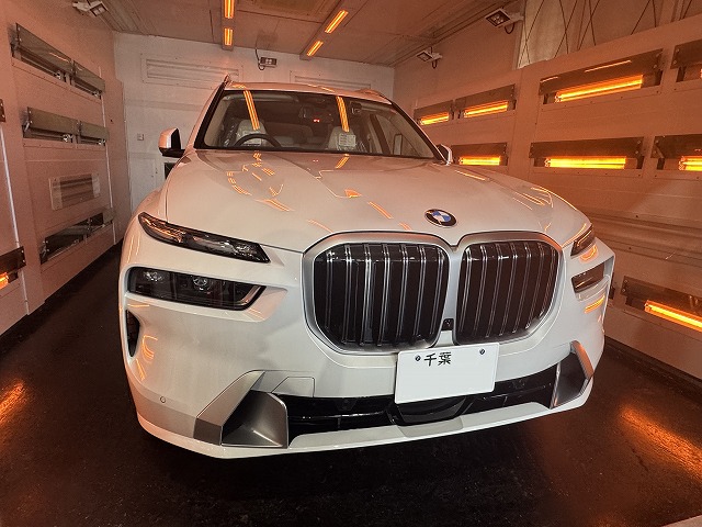 047 | ガラスコーティング,カーコーティング施工実績CBIIC BMWX7 遠赤外線焼き付け作業 千葉