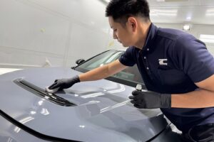 シビックタイプR　コーティング施工中　長野
