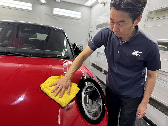BMWミニクーパーS　セラミックコーティング拭き上げ　千葉