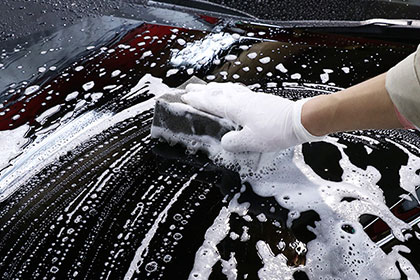 コーティング車の洗車画像