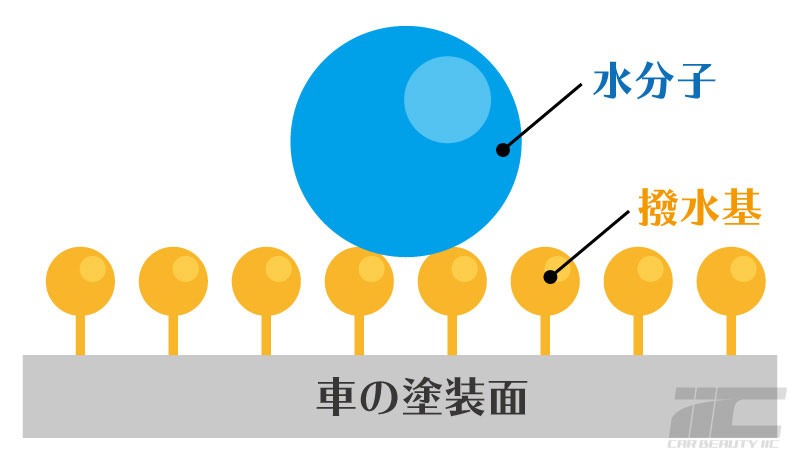 コーティング被膜の撥水基