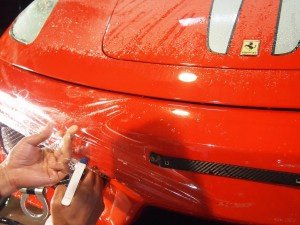 フロントバンパーへの施行