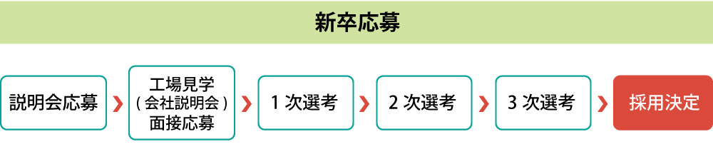 新卒採用までの流れ